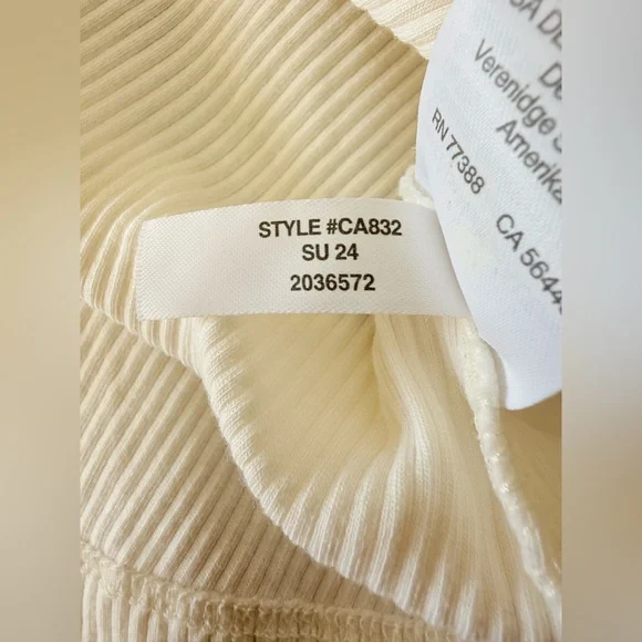 J. Crew Vintage Rib Top with Lace Sleeves Ivory Size Medium M - Picture 7 of 9